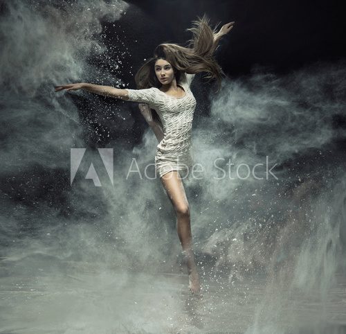 Talented ballet dancer catching the dust 