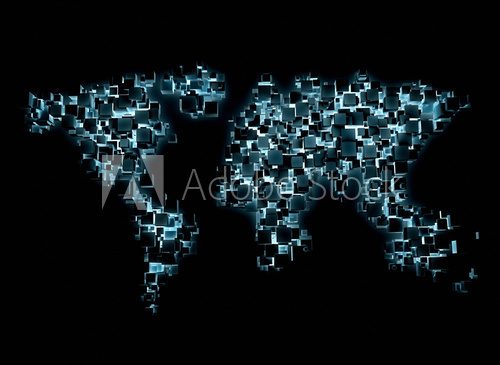 Abstract digital world map 