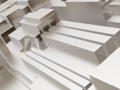 Abstract metallic cubic surface