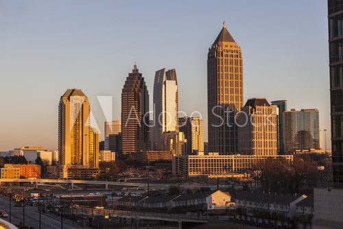 Atlanta Georgia Skyline Sunset 