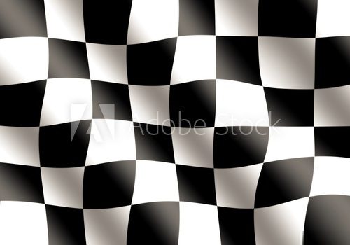 Black and White Racing Flag Waving 