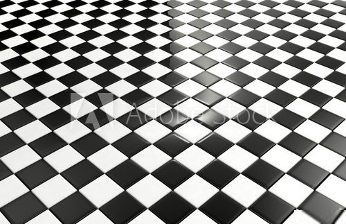 Black and white tiles background 