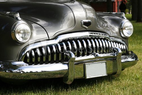 close up of vintage car 