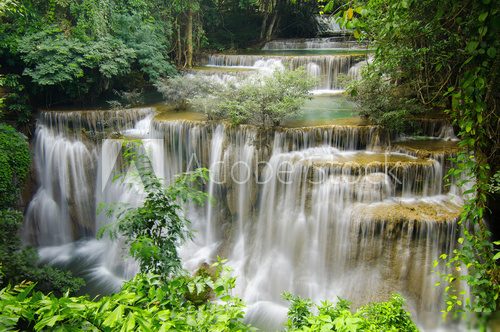 Deep forest Waterfall in Kanchanaburi 