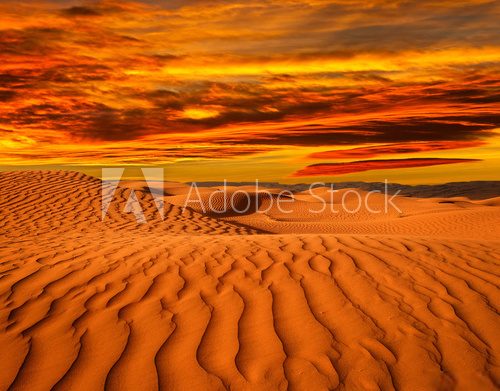 Desert of North Africa, sandy barkhans 