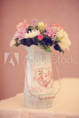Flowers in a vintage vase
