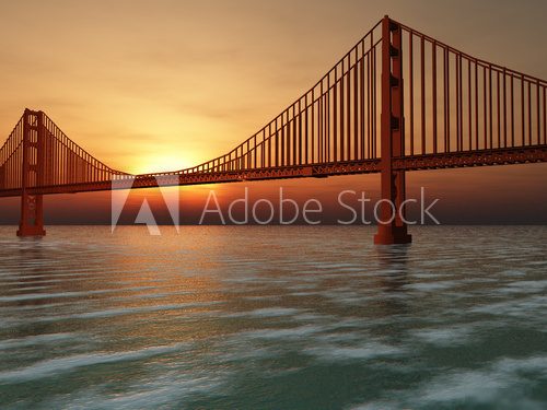 Golden Gate Bridge Illustration 