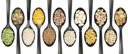 Legumes over spoons