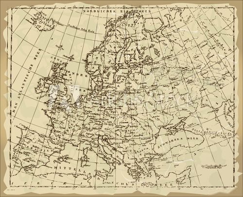 Old Europe Map 