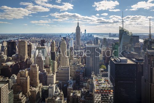 Panorama of New York City: midtown and downtown 
