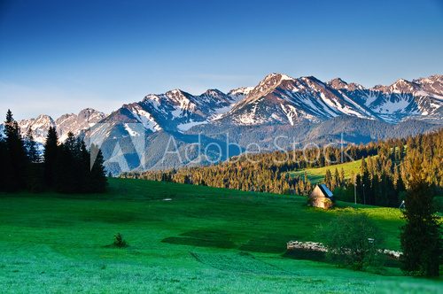 Polish Tatra mountains panoram in the morning 