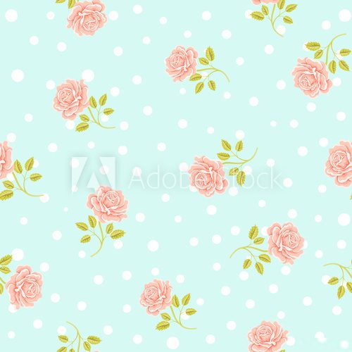 Seamless wallpaper pattern with roses 