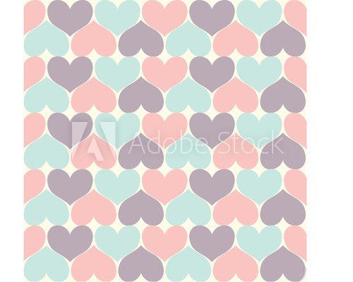 Simply Heart Pastel Pattern, Valentines