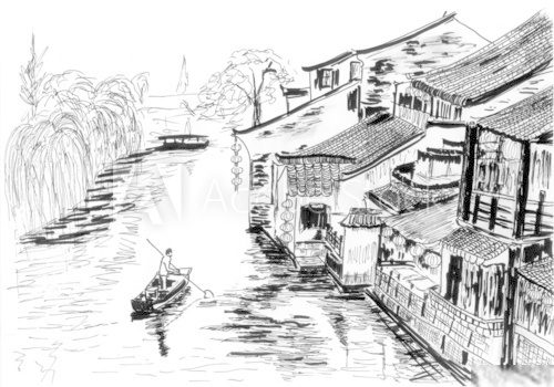 sketch The river village wuzhen 