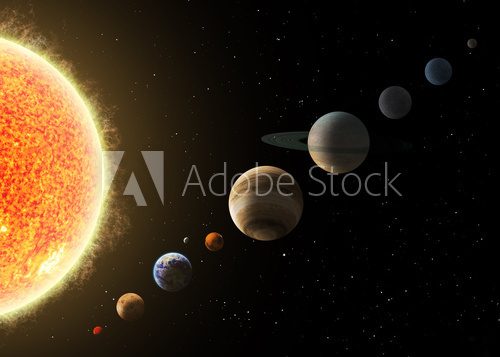 Solar system. Elements of this image furnished by NASA 