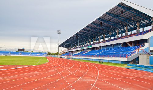 Stadium main stand and runing track 