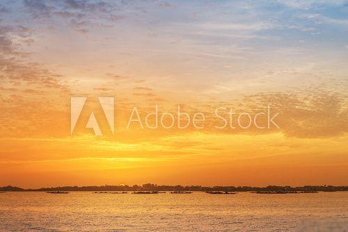 Sunset over Arousa Island