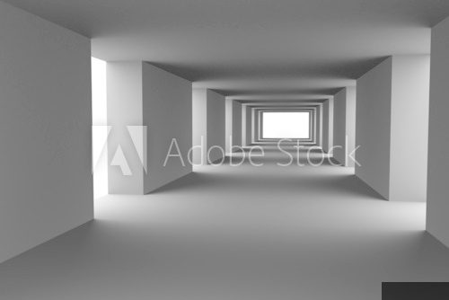 Tunnel with changing light and dark stripes Hi-res 3d
