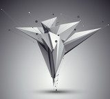 3D mesh modern style abstract background, origami futuristic tem 