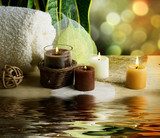 Spa and body care treatment.Blurred Background