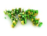 Abstract 3d illustration world map 