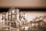 Chess pieces - business concept series: compete, strategy, win