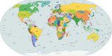 Global political map of the world, vector 