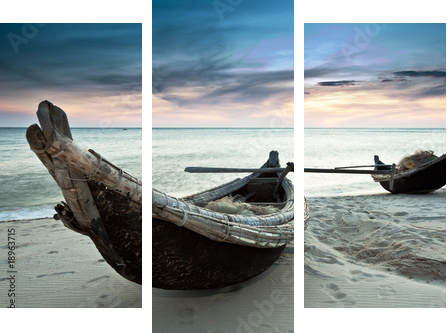 Boats - Dreiteiliges Leinwandbild, Triptychon