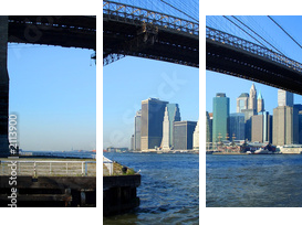 Most brooklyński w dolnym Manhattanie -Nowy Jork
 - Dreiteiliges Leinwandbild, Triptychon