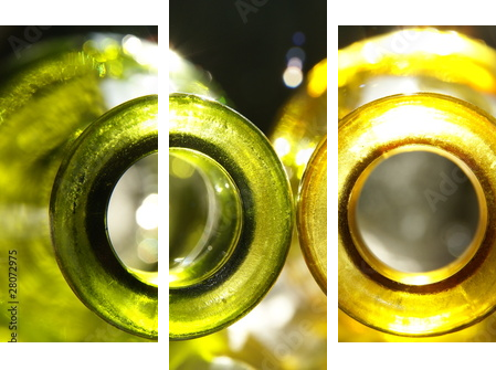 Makro butelki – makro efekt
 - Dreiteiliges Leinwandbild, Triptychon