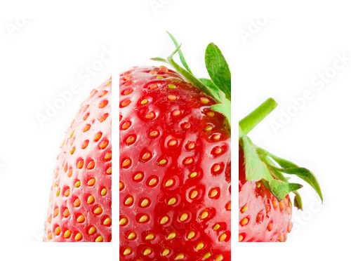Strawberry isolated on white background - Dreiteiliges Leinwandbild, Triptychon