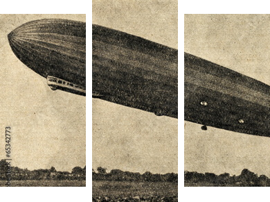 Zeppelin airship - Dreiteiliges Leinwandbild, Triptychon
