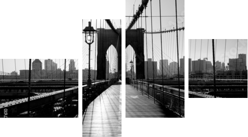Brooklyn Bridge, Manhattan, New York City, USA - Vierteiliges Leinwandbild, Viertychon