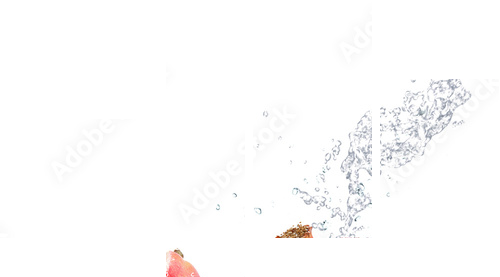 melograno splash - Vierteiliges Leinwandbild, Viertychon