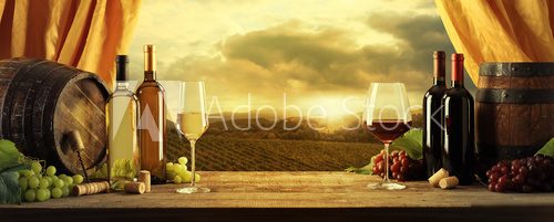 Abendliche Weinprobe im Sonnenlicht