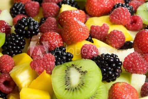 Delicious fruit salad served in a bowl