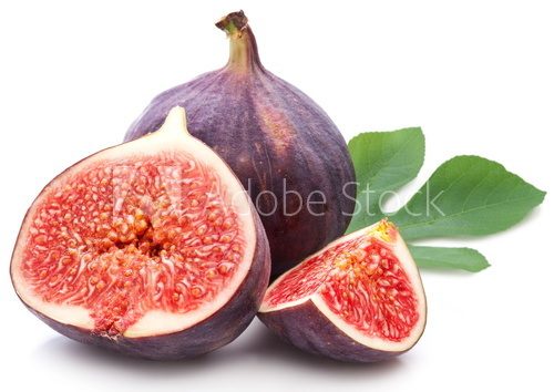 Figs with leaves.