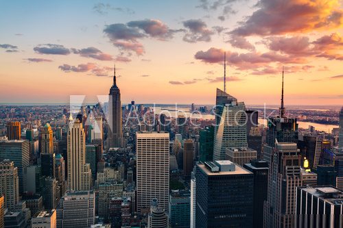 New York Skyline im Sonnenuntergang