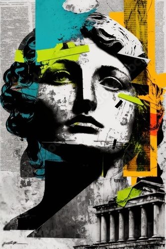 Zeitreise in bunter Collage