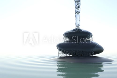 Zen Balance im Wasserspiegel