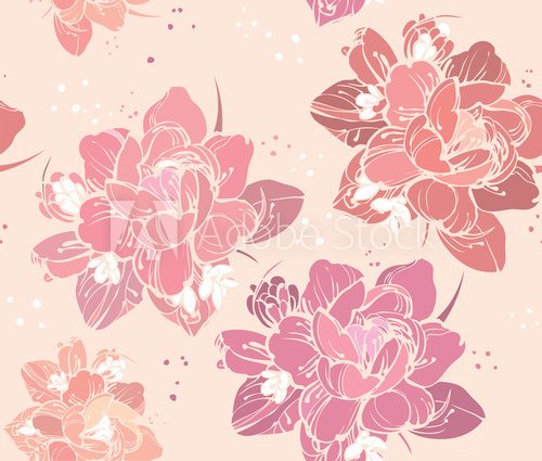 a beautiful color picture seamless floral background