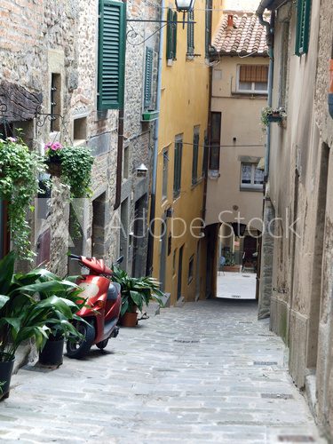 A street in Cortona, the Tuscan town of Etruscan origin