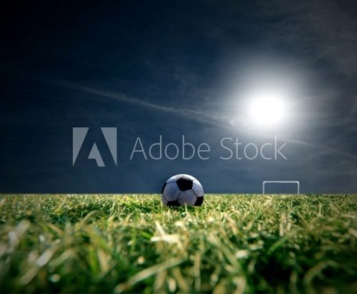 Abendstimmung im Fußballstadion