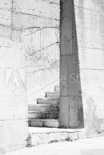 Abstract industrial architecture fragment with stairs 
