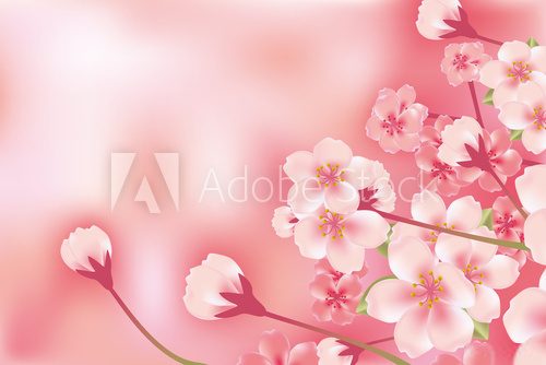 Abstract Luxury Cherry Blossom