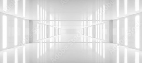 abstract white background architecture glossy room 3d render illustration