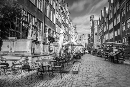 Architecture of Mariacka street in Gdansk, Poland 