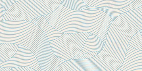 Blue and beige diagonal wavy lines seamless pattern. Simple vector abstract liquid stripes background. eps 10