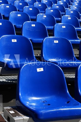 Blue Seats On Stadium 