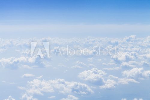 Blue sky with clouds background with copy space 
